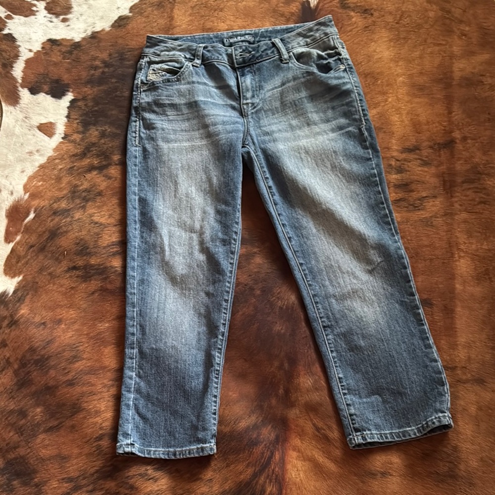 Classic Blue Denim Capris